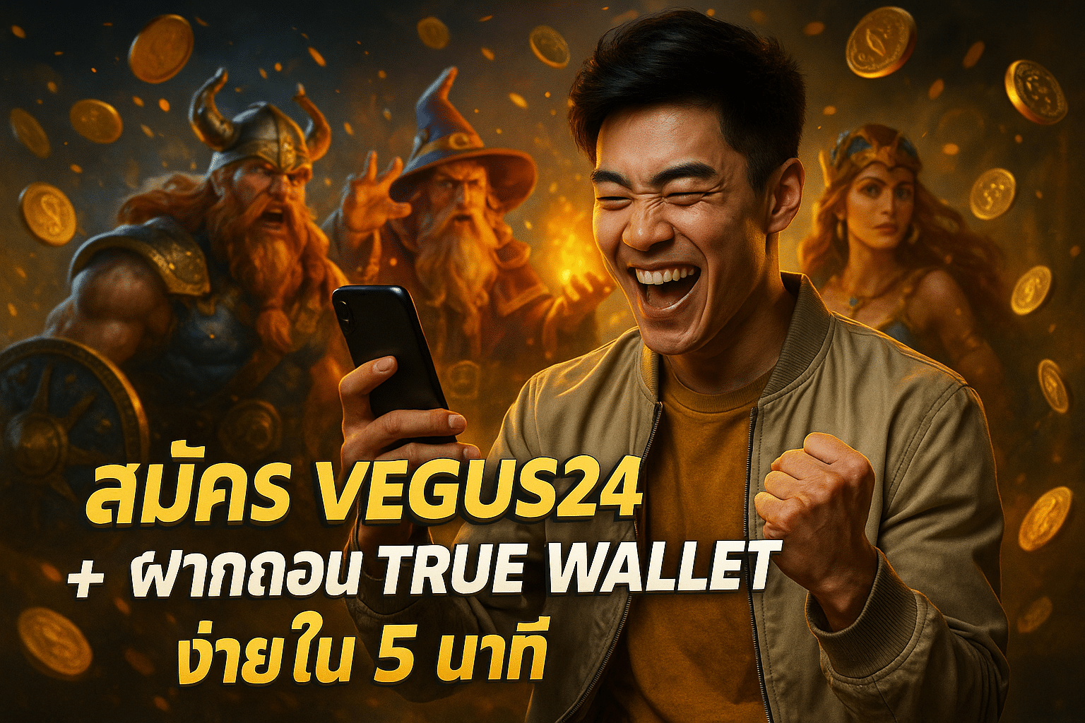 สมัคร VEGUS24 + ฝากถอน True Wallet ง่ายใน 5 นาที
